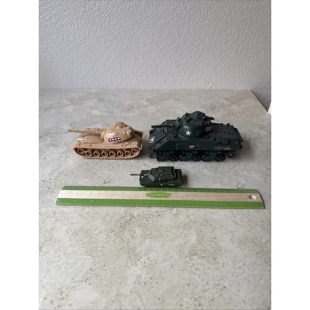 Vintage Lot of 3 Tanks Metal And Plastic Matchbox And More